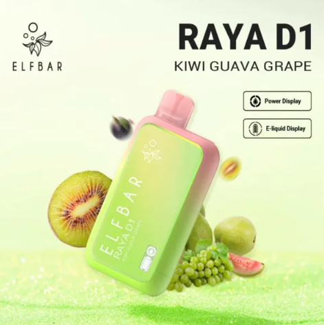 Elfbar Raya D1 Kiwi Guava Grape 13000 Puffs Elfbar Raya D1 Kiwi Guava Grape