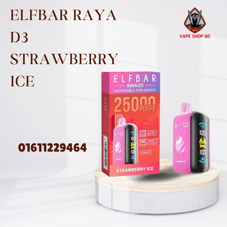 Elfbar Raya D3 Strawberry Ice Elfbar Raya D3 Strawberry Ice