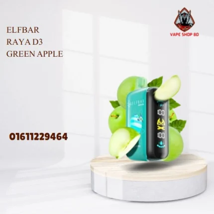 ELFBAR RAYA D3 Green Apple- 25000 Puffs-Disposable Vape