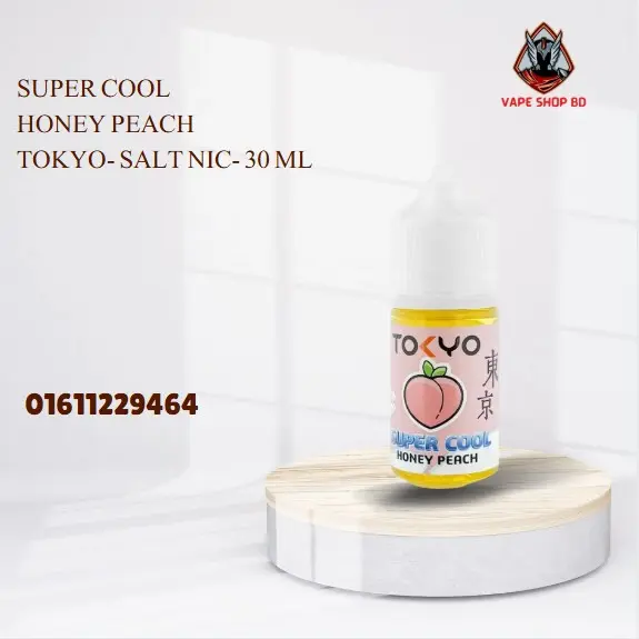 Super Cool Honey Peach Tokyo- Salt Nic- 30 ML Super Cool Honey Peach Tokyo- Salt Nic- 30 ML