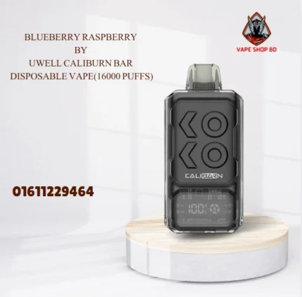 BLUEBERRY RASPBERRY BY UWELL CALIBURN BAR DISPOSABLE VAPE(16000 PUFFS)