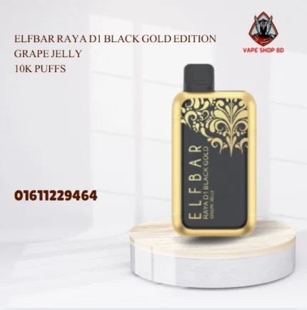 Elfbar Raya D1 Black Gold Edition Grape Jelly 10k puffs