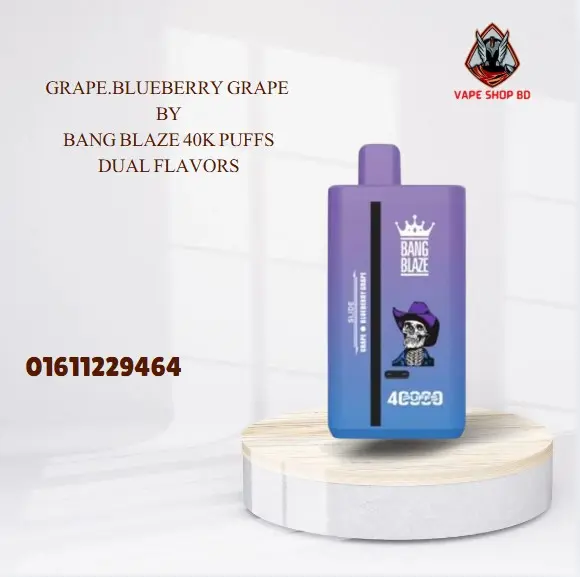 Grape.Blueberry Grape By Bang Blaze 40k Puffs Dual Flavors Grape.Blueberry Grape By Bang Blaze 40k Puffs Dual Flavors