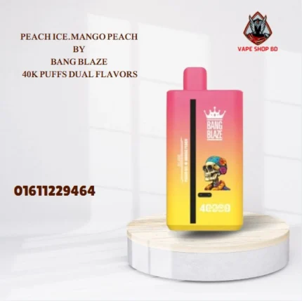 Peach Ice.Mango Peach By Bang Blaze 40k Puffs Dual Flavors
