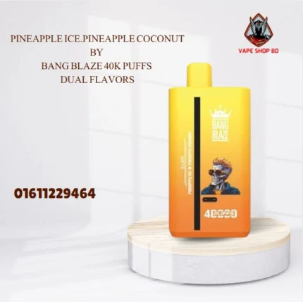 Pineapple Ice.Pineapple Coconut By Bang Blaze 40k Puffs Dual Flavors