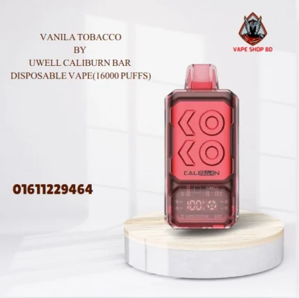 VANILA TOBACCO BY UWELL CALIBURN BAR DISPOSABLE VAPE(16000 PUFFS)