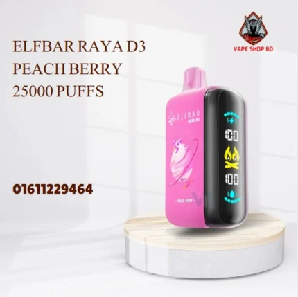 ELFBAR RAYA D3 Peach Berry- 25000 Puffs-Disposable Vape