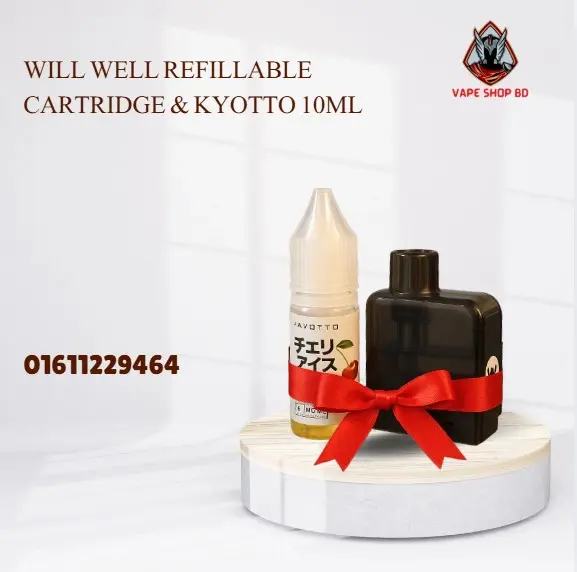 Will Well Refillable Cartridge & Kyotto 10ml Will Well Refillable Cartridge & Kyotto 10ml