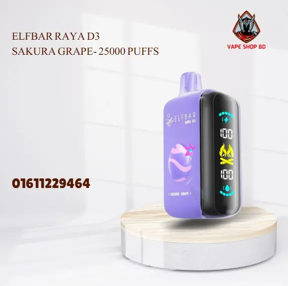 ELFBAR RAYA D3 Sakura Grape- 25000 Puffs ELFBAR RAYA D3 Sakura Grape- 25000 Puffs