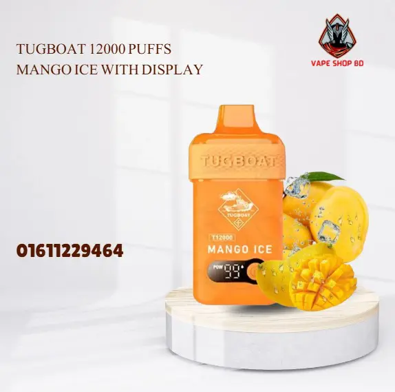Tugboat 12000 Puffs Mango Ice with Display Tugboat 12000 Puffs Mango Ice with Display