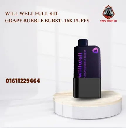 Will Well Full Kit Grape Bubble Burst- 16K Puffs