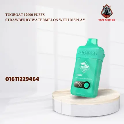 Tugboat 12000 Puffs Strawberry Watermelon with Display